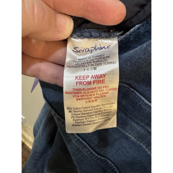 Seraphine‎ Maternity Denim Overalls Womens Size 10 Straight - Picture 9 of 12